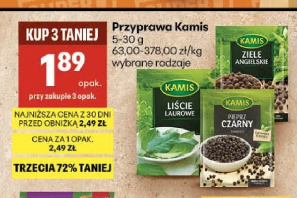 Przyprawa liście laurowe Kamis promocja w Delikatesy Centrum