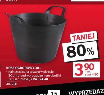 Kosz ogrodowy 30 l promocja w Selgros