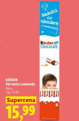 Kinder Pół metra czekolady promocja w Lidl