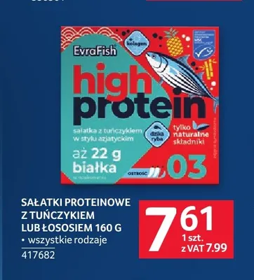 Sałatka proteinowa z łososiem EvraFish promocja w Selgros