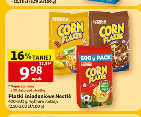 Płatki śniadaniowe Nestlé Corn Flakes Choco promocja w Auchan