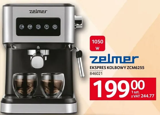 Ekspres kolbowy ZELMER ZCM6255 1050 W promocja w Selgros