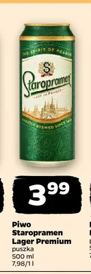 Piwo Staropramen Lager Premium promocja w Netto