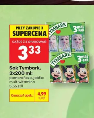 Sok Tymbark pomarańcza 3-pak promocja w Biedronka