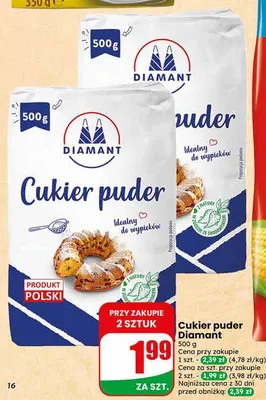 Cukier puder Diamant promocja w Dino