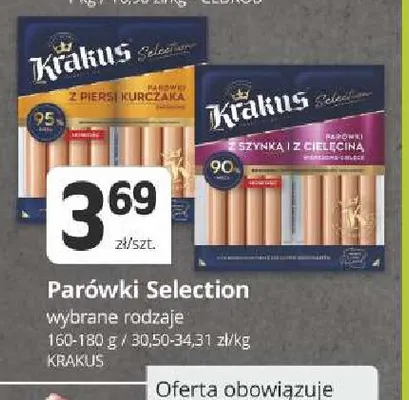 Parówki Selection Krakus promocja w Marketvita