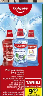 Płyn do płukania jamy ustnej Colgate Max White promocja w Carrefour