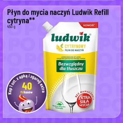 Płyn do mycia naczyń Ludwik Refill cytrynowy promocja w POLOmarket