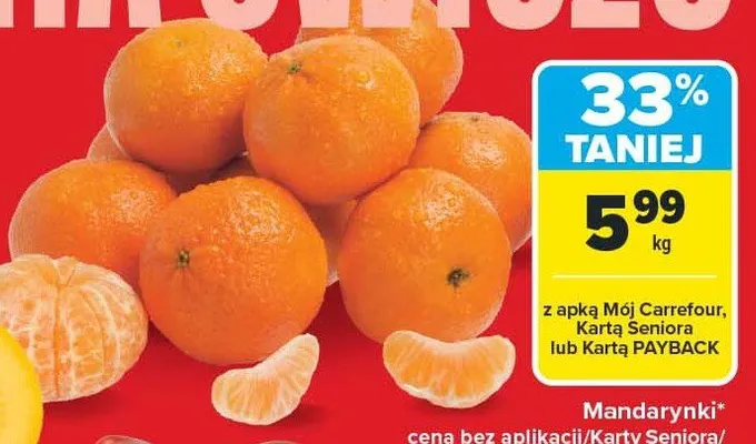 Mandarynki promocja w Carrefour Market