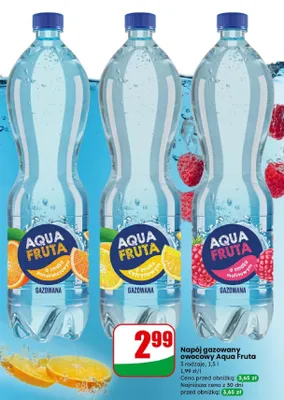 Napój gazowany owocowy Aqua Fruta o smaku pomarańczowym promocja w Dino