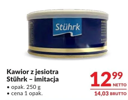 Kawior z jesiotra Stührk – imitacja promocja w Makro