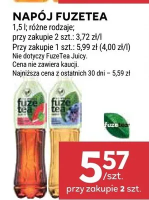 Napój FuzeTea różne rodzaje promocja w Stokrotka