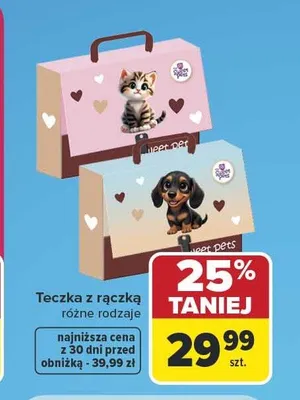 Teczka z rączką Sweet Pets promocja w Carrefour