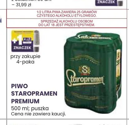Piwo Staropramen Premium promocja w Stokrotka
