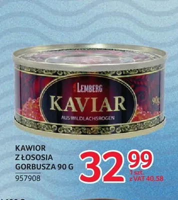 Kawior z łososia gorbusza Lemberg promocja w Selgros