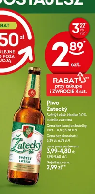 Piwo bezalkoholowe Žatecký Nealko promocja w Żabka