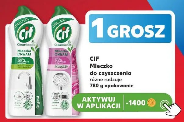 Mleczko do czyszczenia Cif Cream Pink Flower promocja w Kaufland