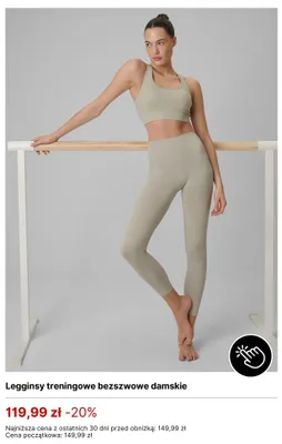 Legginsy treningowe bezszwowe damskie promocja w 4F