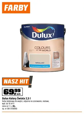 Farba lateksowa Dulux Kolory Świata 2,5l promocja w OBI