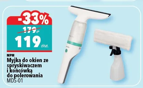 Myjka do okien ze spryskiwaczem i końcówką do polerowania MDS-01 promocja w Biedronka Home