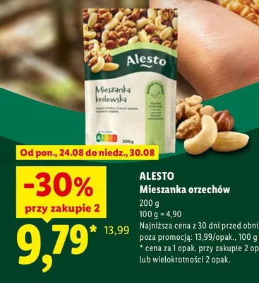 Mieszanka orzechów Alesto Mieszanka Królewska promocja w Lidl