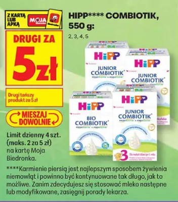 Mleko modyfikowane HiPP Combiotik 2 promocja w Biedronka
