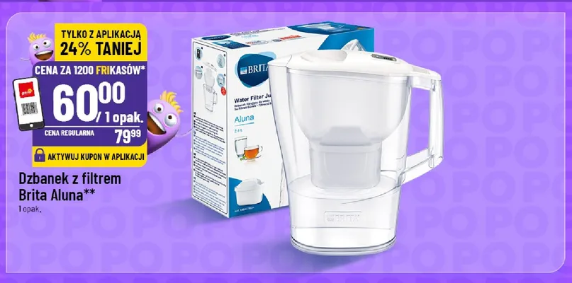 Dzbanek z filtrem Brita Aluna promocja w POLOmarket