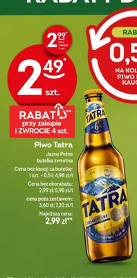 Piwo Tatra promocja w Żabka