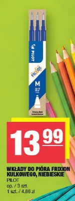 Wkłady do pióra kulkowego Pilot Frixion niebieskie 3-pak promocja w SPAR