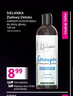 Szampon oczyszczający do skóry głowy Ziołowy Detoks Sielanka promocja w Hebe