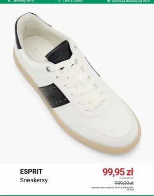 Sneakersy Esprit promocja w Deichmann