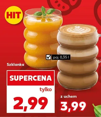 Szklanka z uchem promocja w Kaufland
