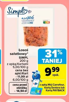 Łosoś sałatkowy Simpl promocja w Carrefour