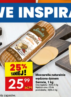 Mozzarella naturalnie wędzona dymem Serovia promocja w Twój Market