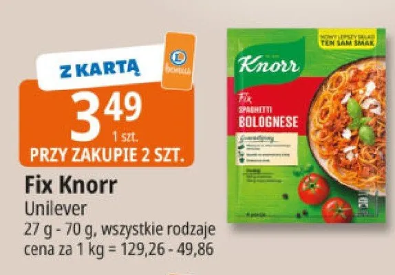 Fix spaghetti bolognese promocja w Leclerc