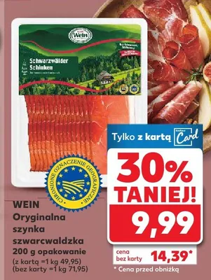 Oryginalna szynka szwarcwaldzka promocja w Kaufland