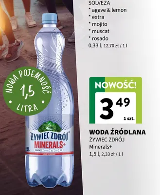Woda źródlana Żywiec Zdrój Minerals+ promocja w Intermarche