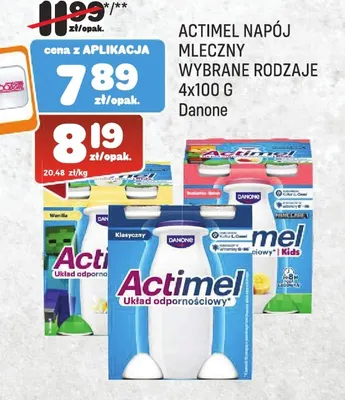 Napój mleczny Actimel 4-pak promocja w Społem Praga