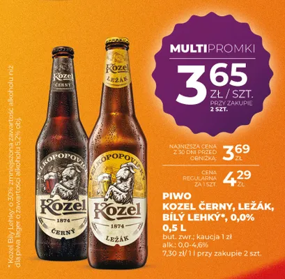 Piwo Kozel Ležák promocja w Duży Ben