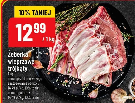 Żeberka wieprzowe trójkąty promocja w POLOmarket