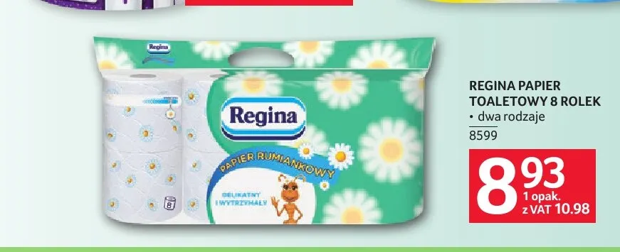 Papier toaletowy Regina 8-pak promocja w Selgros