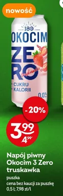 Napój piwny Okocim 3 Zero truskawka promocja w Żabka