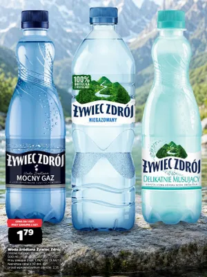 Woda źródlana gazowana Żywiec Zdrój Mocny Gaz promocja w Netto