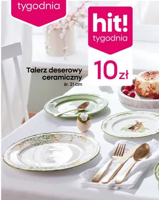 Talerz deserowy ceramiczny śr. 21 cm promocja w Pepco