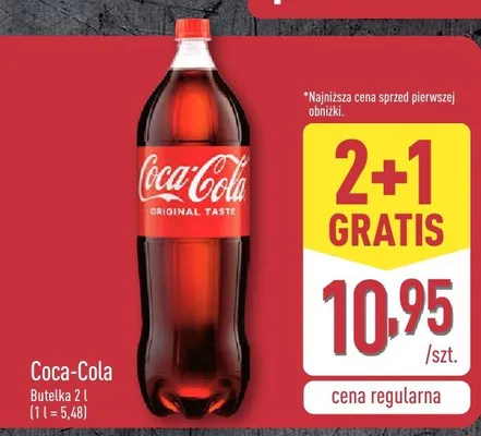 Napój gazowany Coca-Cola Original Taste promocja w Aldi