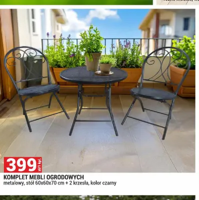Komplet mebli ogrodowych promocja w Merkury Market