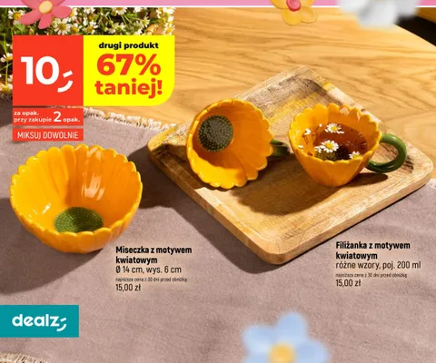 Filiżanka z motywem kwiatowym 200ml promocja w Dealz