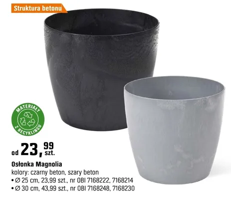 Osłonka Magnolia czarny beton 30cm promocja w OBI