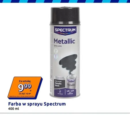 Farba w sprayu Spectrum Metallic promocja w Action