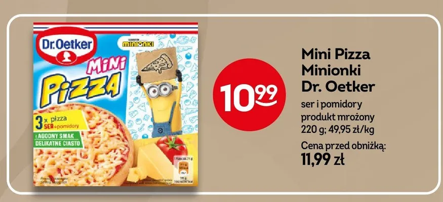 Mini Pizza Minionki Dr. Oetker ser i pomidory promocja w Żabka